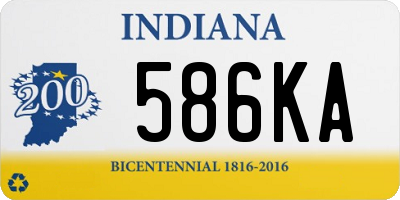 IN license plate 586KA