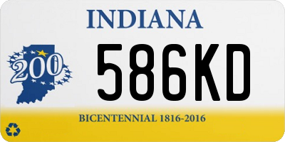 IN license plate 586KD