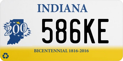 IN license plate 586KE