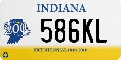 IN license plate 586KL