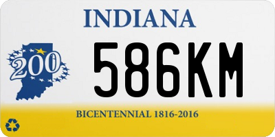 IN license plate 586KM