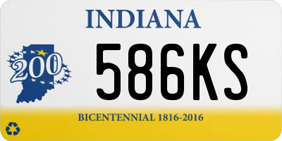 IN license plate 586KS