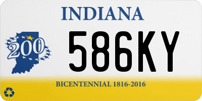 IN license plate 586KY