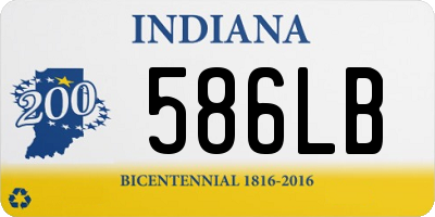 IN license plate 586LB