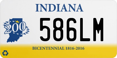 IN license plate 586LM