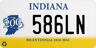 IN license plate 586LN