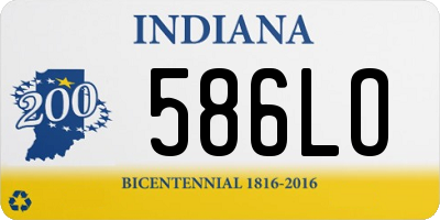 IN license plate 586LO