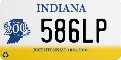 IN license plate 586LP