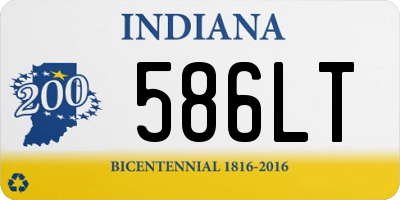 IN license plate 586LT