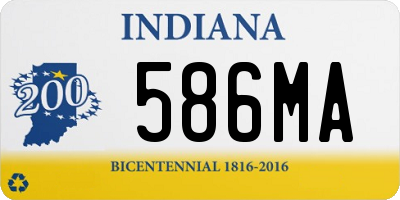 IN license plate 586MA