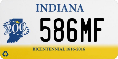 IN license plate 586MF