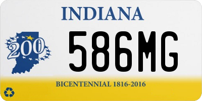 IN license plate 586MG