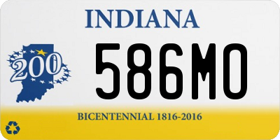 IN license plate 586MO