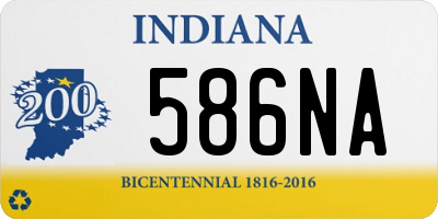 IN license plate 586NA