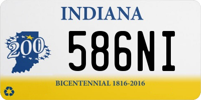 IN license plate 586NI