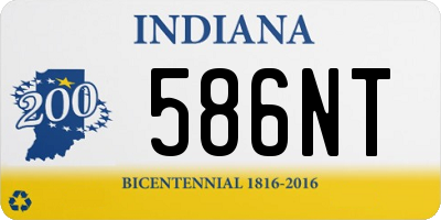 IN license plate 586NT