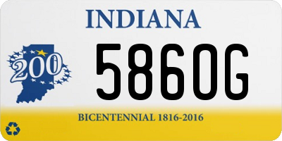 IN license plate 586OG