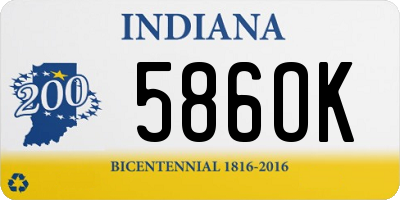 IN license plate 586OK
