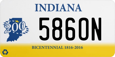 IN license plate 586ON