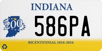 IN license plate 586PA