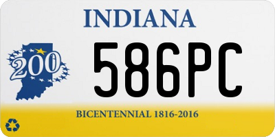 IN license plate 586PC