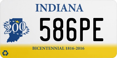 IN license plate 586PE
