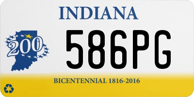 IN license plate 586PG