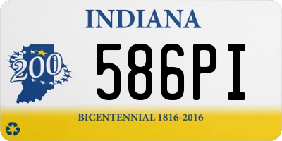 IN license plate 586PI