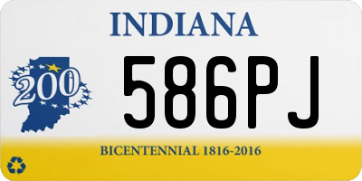 IN license plate 586PJ