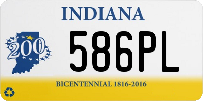 IN license plate 586PL