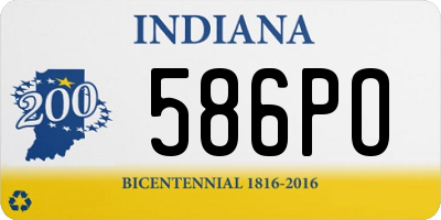 IN license plate 586PO