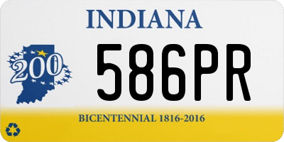 IN license plate 586PR