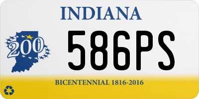 IN license plate 586PS