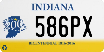 IN license plate 586PX