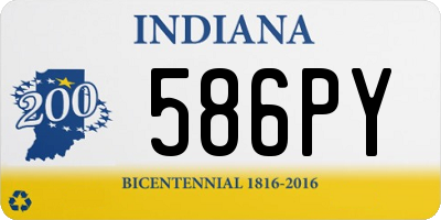 IN license plate 586PY