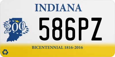 IN license plate 586PZ