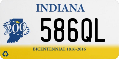 IN license plate 586QL