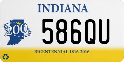 IN license plate 586QU