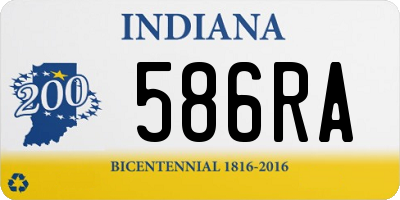 IN license plate 586RA