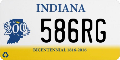 IN license plate 586RG