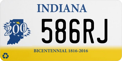 IN license plate 586RJ