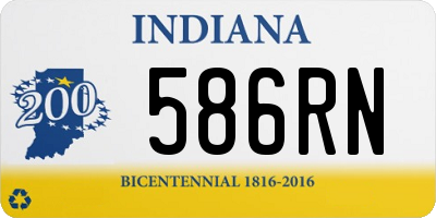 IN license plate 586RN