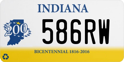 IN license plate 586RW