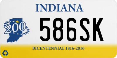 IN license plate 586SK