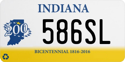 IN license plate 586SL