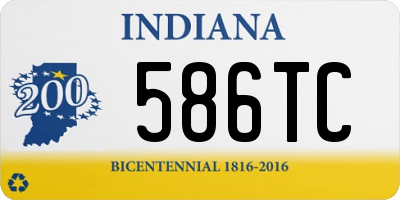 IN license plate 586TC