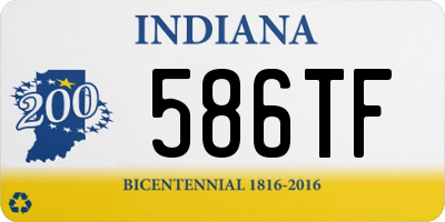 IN license plate 586TF