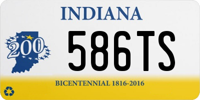 IN license plate 586TS