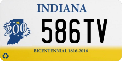 IN license plate 586TV