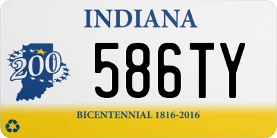 IN license plate 586TY